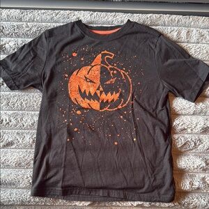 Black Halloween Pumpkin T-Shirt